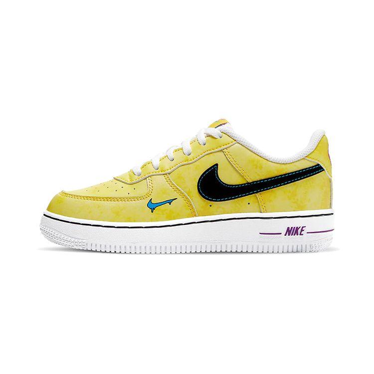 

Детские кроссовки Nike Air Force 1 LV8 3 PS Peace, Love and Basketball Желтый Speed-Yellow Laser-Blue DC7321-700
