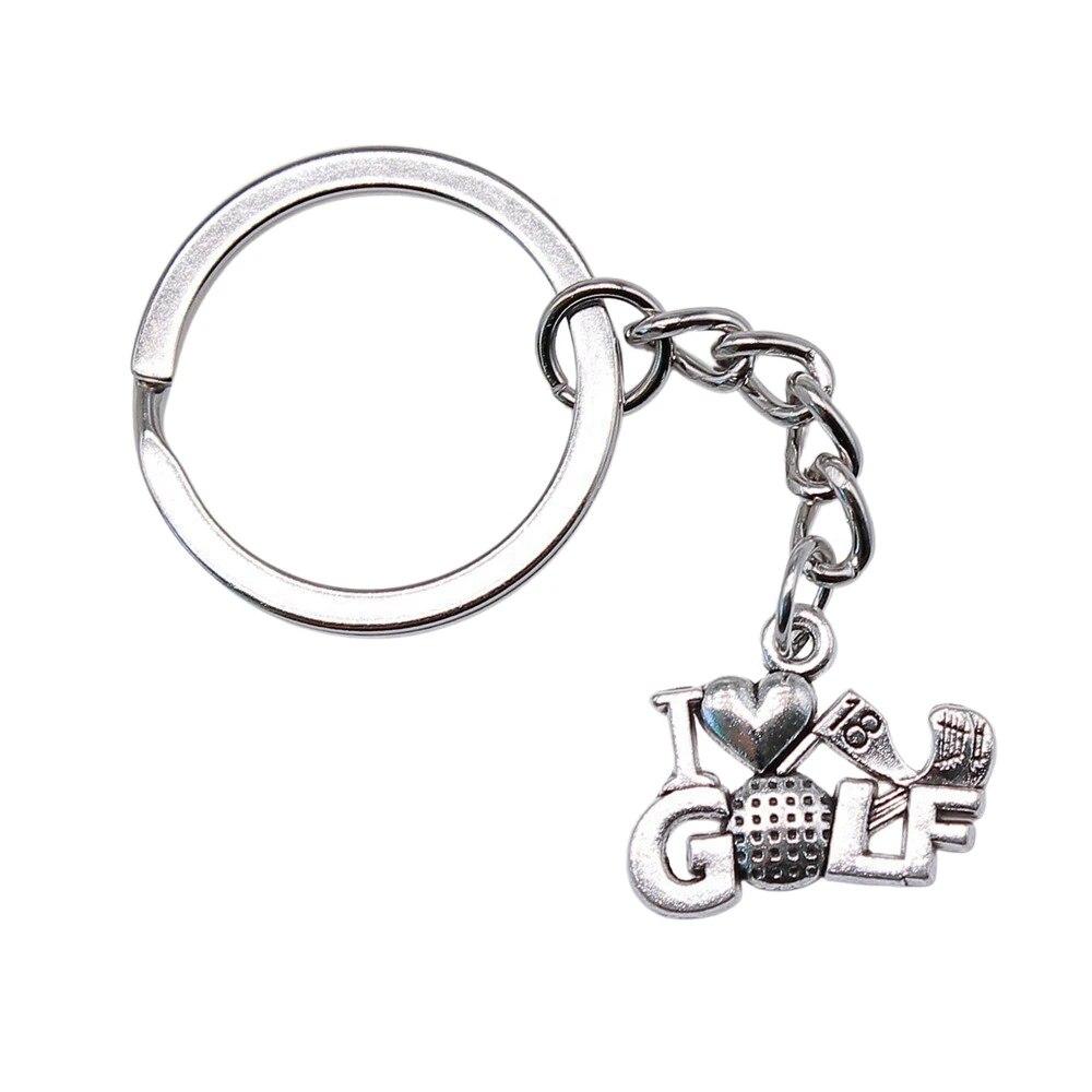I Love Tags Keychains Decoration Popular Vintage Jewelry Ring Size 28Mm