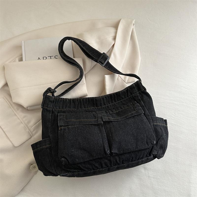 Lightweight denim bag temperament women's bag fashion shoulder bag women's leisure travel messenger bag