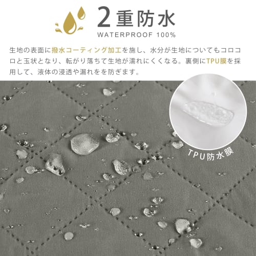 Melvint Waterproof Sofa Cover for 3-Seater Sofas, 4-Layer Construction with Water-Repellent and Waterproof Finish, Protects Against Dogs and Cats, Hai