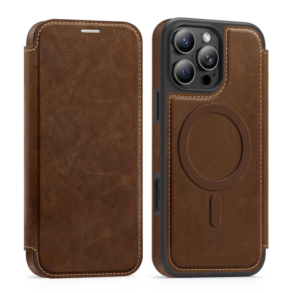Magnetic Flip Leather Phone Case For iPhone Air 17 16E 15 16 Pro Max 14 13 12 11 Slot Card Wallet Magnet Bag Holder Back Cover