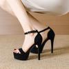 13.5cm Ultra High Thick Sole Platform Open Toe Sandals for Women - Nightclub & Runway Pole Dancing Shoes