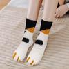 6 Pairs Womens Fuzzy Socks Cozy Fluffy Slipper Socks Cute Soft Cat Animal Winter Warm Sleep Socks Gifts
