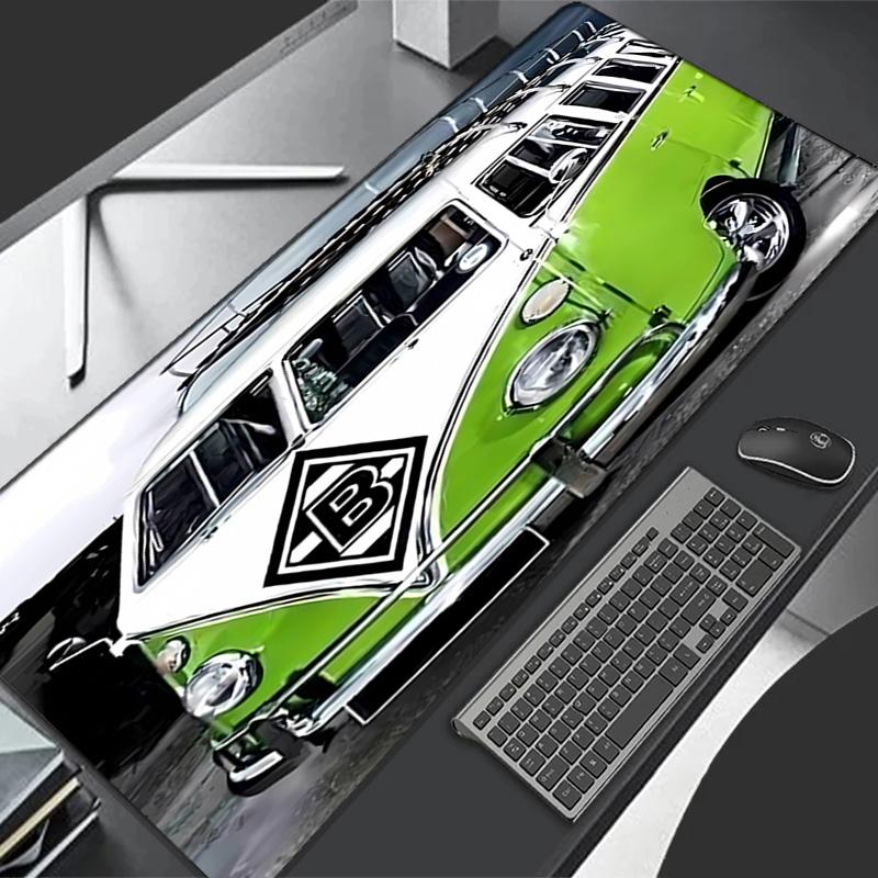 Borussia Mönchengladbach Logo Thema Premium Rutschfestes Mauspade mit Genähten Kanten, Strapazierfähiges Gummi-Material, für Schreibtisch & Gaming Tolle Geschenke