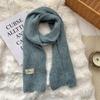 Scarf women's winter high-end sense new solid color warm imitation cashmere scarf knitted scarf shawl