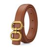 Pu Leather Belt For Women Metal Buckle Waist Strap Female Jeans Dress Trouser All-Match Decorative Waistband