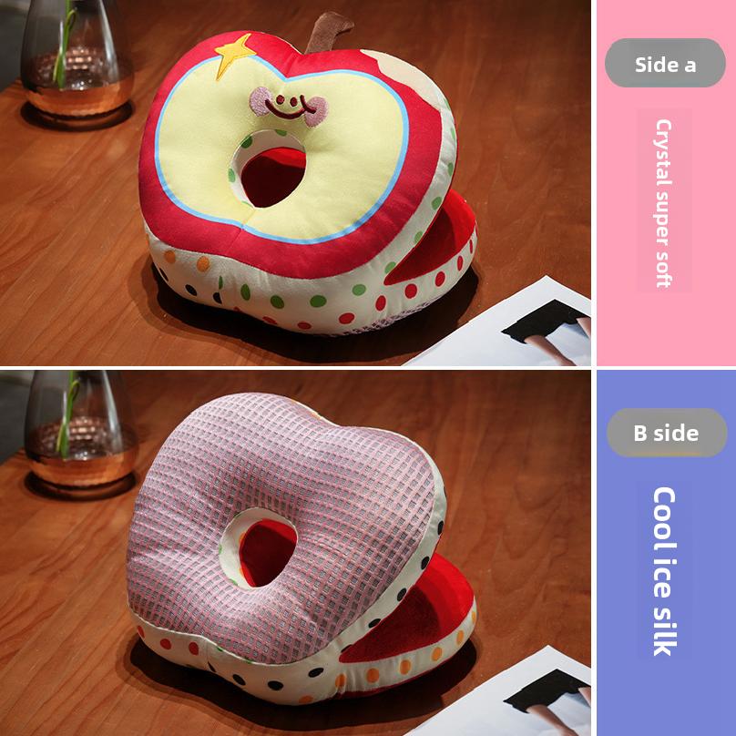 

Ice Silk Pillow U-aped Student Office Nap Pillow Cute Cartoon Design Non-Foldable PP Cotton Filled Hand-Anti-Prure Waable