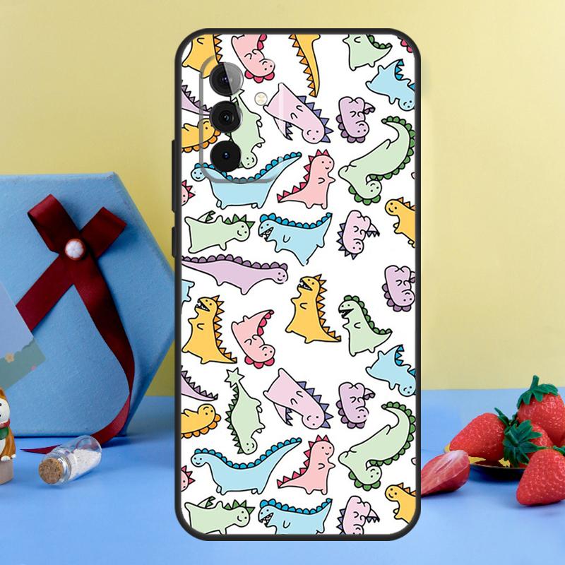 Fun Dinosaur Pattern Dino Case For Samsung Galaxy A26 A16 A36 A56 A15 A35 A55 A14 A34 A54 A12 A32 A52 A13 A33 A53 A17