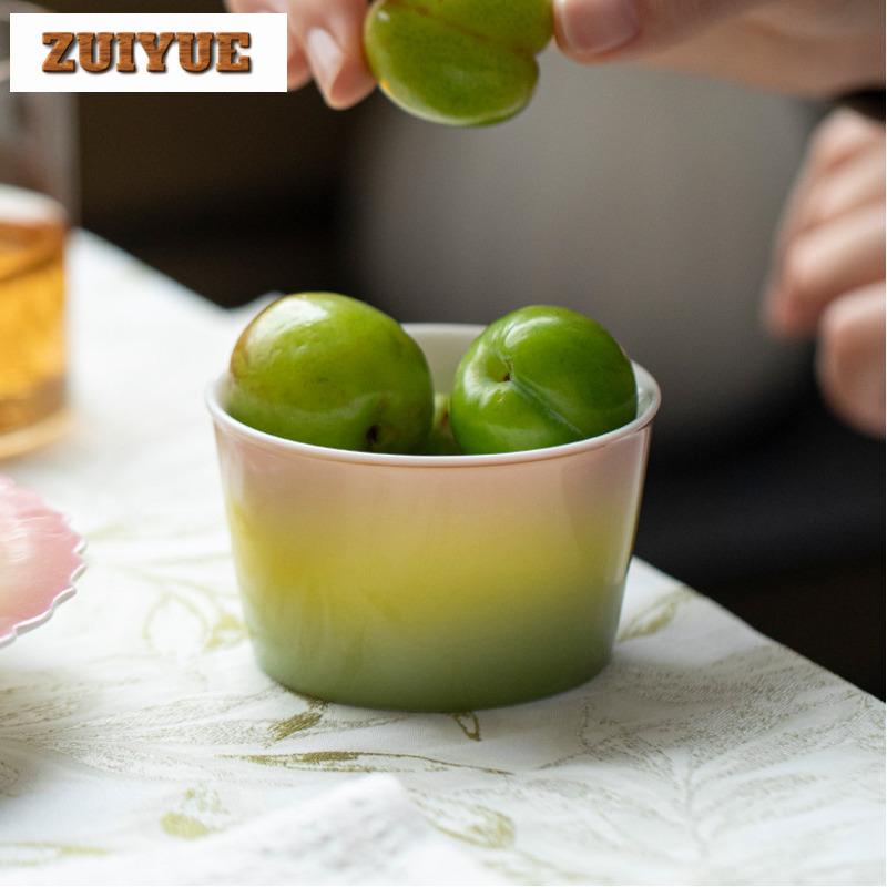 100ml Gradient Color Straight Tube Teacup Boutique Tea Bowl Jug Tea-tasting Meditation Cup Jianzhan Master Cups Drinkware Craft