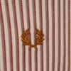 FRED PERRY Striped Pattern Long sleeve Fawn shirt S white Men's Used