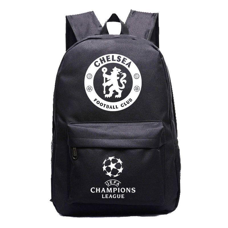 Football Star Backpack Champions League Pattern Printed Backpack Teen Children'S School Bag