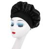 Wide Brim Satin Nightcap: Elastic Silk Hair Protection Scarf for Men & Women, Solid Color, Bath & Chemo Cap.
