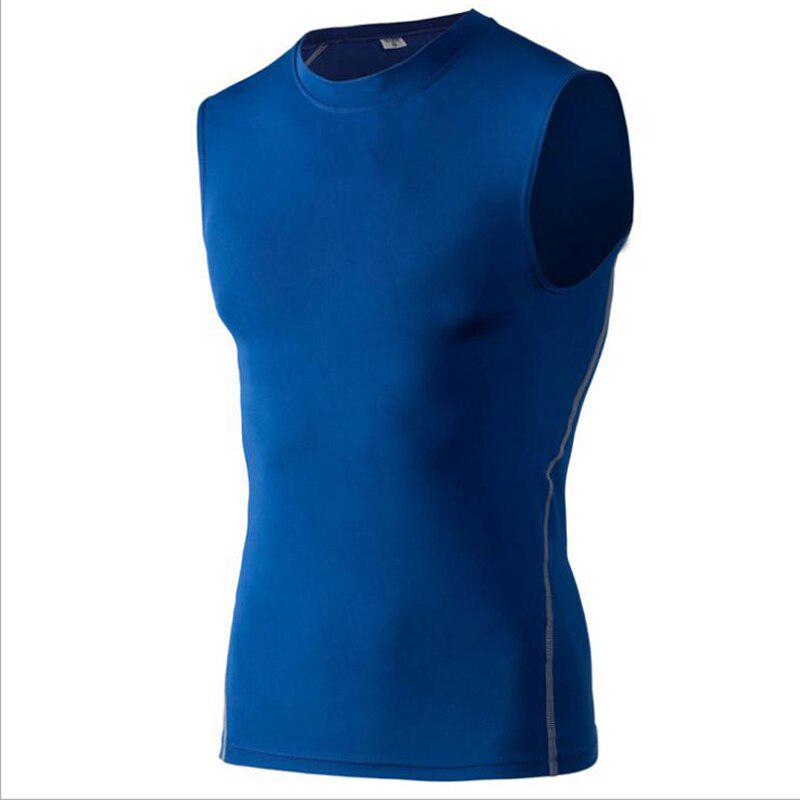 Mens Quick Dry Running Shirts Compression Athletic Tight Gym Tank Top Fitness Sleeveless T-shirts