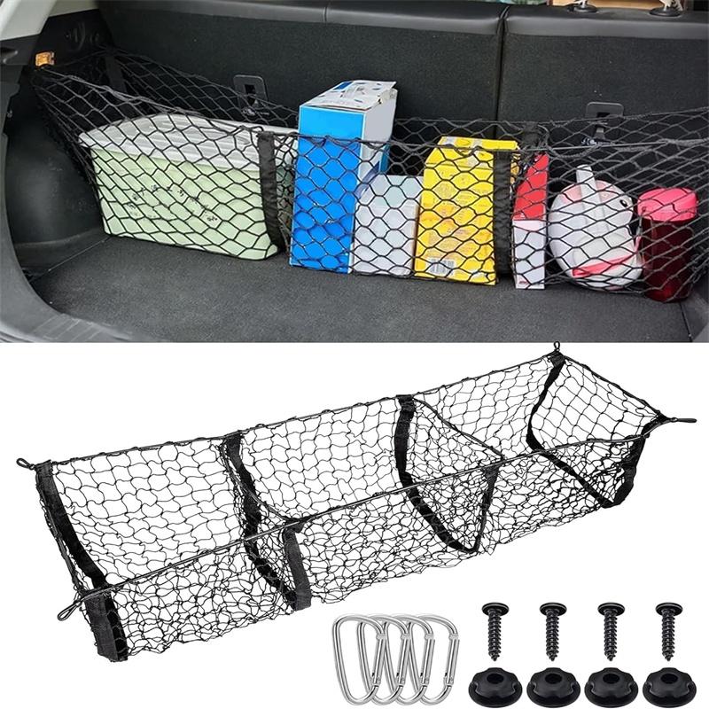 

Universal Cargo Net Trunk Bed Organizer Mesh Storage Net Truck Accessories Bed Grocery Holder for SUV Car Truck (110x30x30cm)