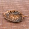 1Pc Leaf Coaster and Incense Burner - Dual Purpose Zinc Alloy Trinket Tray, Home Decor