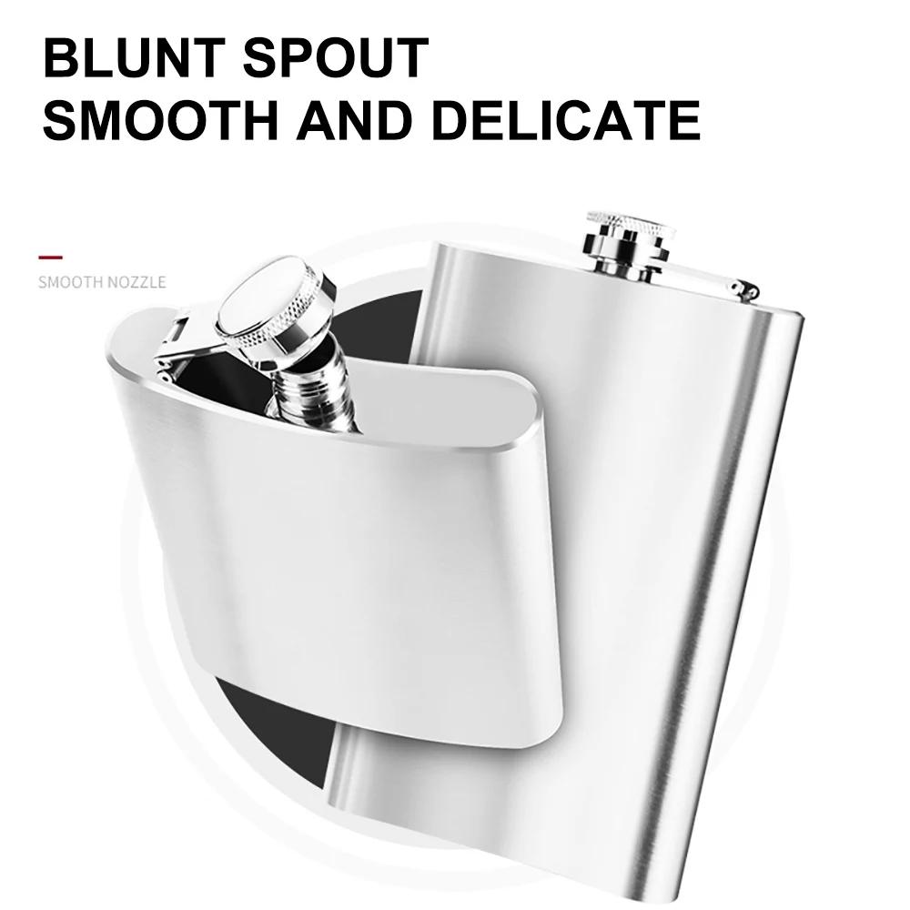 1/4/6/8/10oz Stainless Steel Hip Flask Alcohol Bottle For Liquor Whisky Wine Travel Outdoor Portable Pocket Flasks Wine Bottle