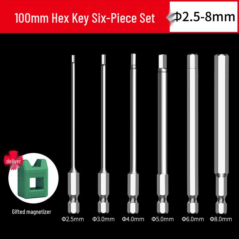 Hex S2 Strong Magnetic Screwdriver Bit Set for Pneumatic & Electric Drill