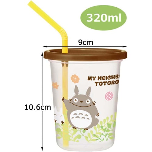 Skater Polypropylene Tumbler with Straw 3 Pieces 320ml My Neighbor Totoro Plants Ghibli Made in Japan SIH3ST
