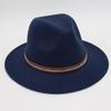 Tibetan Style Top Hat Temperament Jazz Hat British Elegant Felt Hat Big Brim Rivet Woolen Hat Men And Women