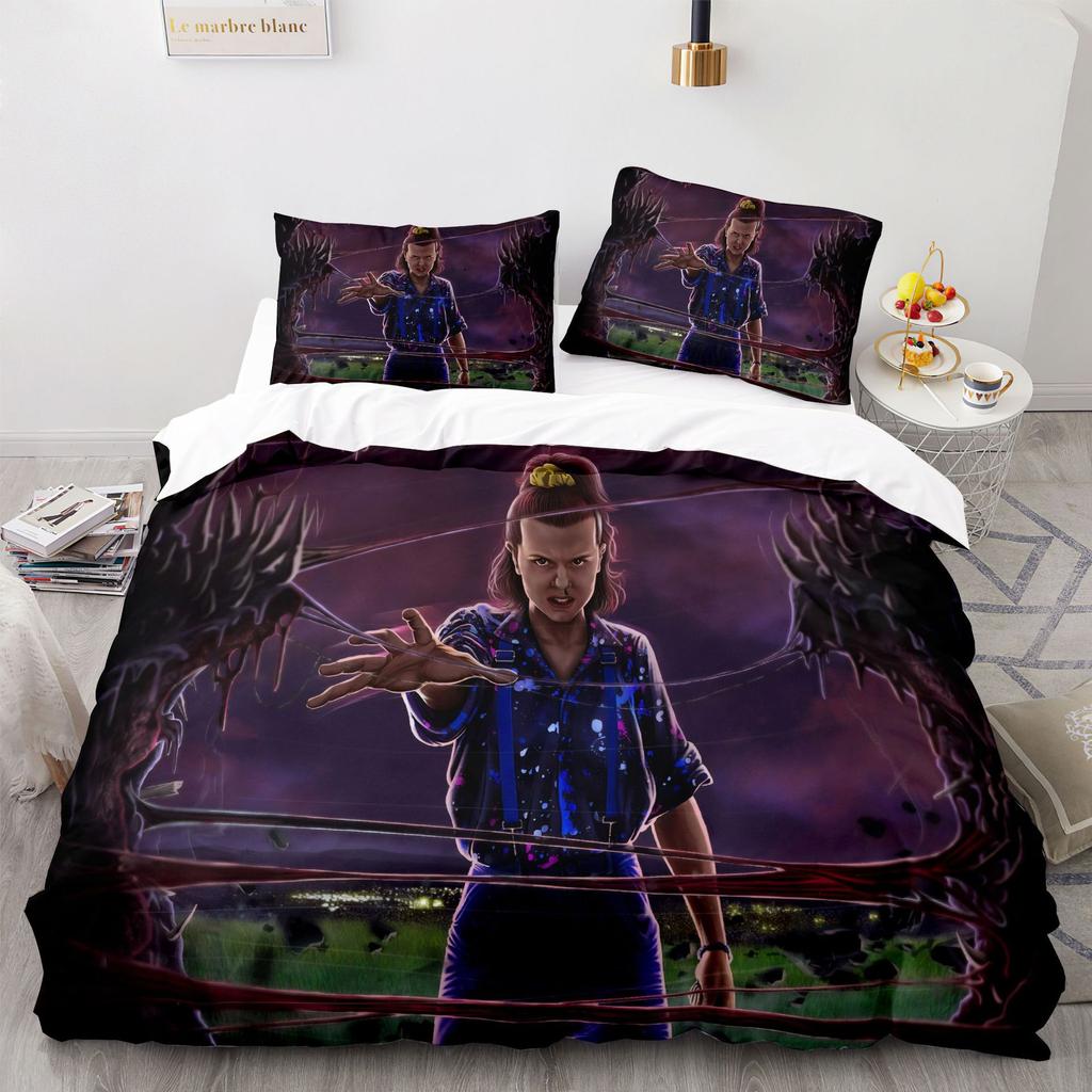 American Drama Terror TV Girl Eleven Wallpaper Digital Printing Bedding Set Duvet Cover Comforter Bed Youth Kids Girl Boys Gift