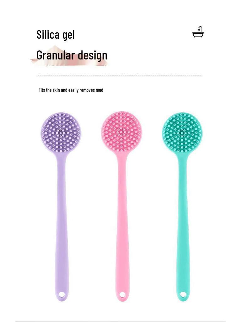 Long-Handle Soft Bristle Double-Sided Back Scrubber