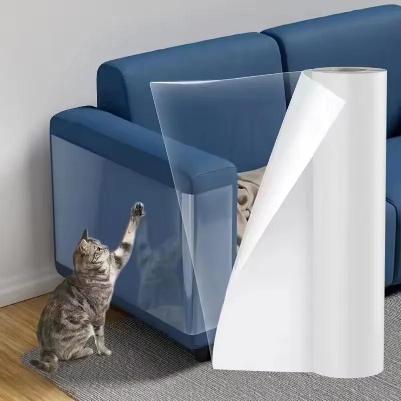 1pc Furniture Protectors From Cats Scratch Anti Scratch Cat Training Tape Safe Clear Tapes Couch Protectors Sofa Scratching Guar