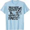 Breaking Hearts Ripping Farts! Funny Bigfoot Sasquatch Gas T-Shirt