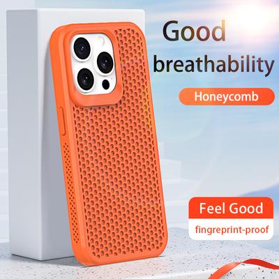 Suitable for IPhone15 Phone Case Mesh Heat Dissipation, Apple 14promax Summer Breathable 13 Protective Case 12