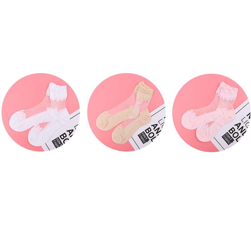 3/5 Pairs New Product Crystal Silk Tide Socks Women Breathable Sexy Black Lace Girls Nylon Casual High Quality Sox New Year Gift