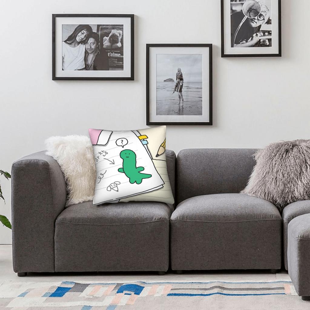 Cartoon Art J-Joguman Pillow Cover Print Cushion Cover Cute Funny Pillow Case For Sofa Couch Bed Living Room