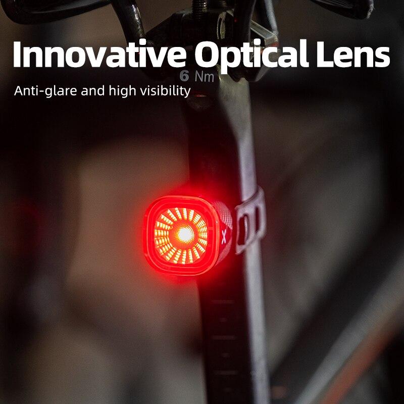 Luz Traseira de Bicicleta XOSS XR01 Inteligente com Sensor Automático de Freio LED Recarregável Impermeável Luz de Cauda para Ciclismo Acessórios de Bicicleta