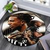 Tappeto Rotondo Stampato Michael Olise, Tappeto Circolare Antiscivolo Lavabile per Soggiorno Camera da Letto Sala Giochi, Decorazione per Fan dello Sport, Regalo di Compleanno Festivo