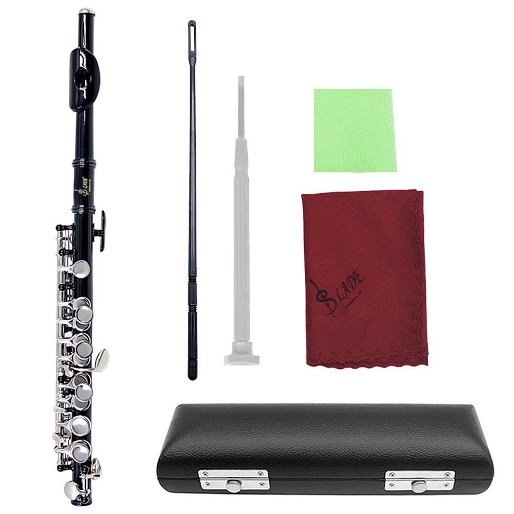 SLADE 16 Holes Piccolo C Key Multicolor Silver White Copper Blow Pipe Professional Woodwind Instrument with Accessories