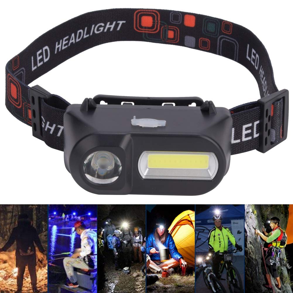 TOPINCN USB Rechargeable Head 6 Camping LED Suitable for Outdoor Fishing and with Adjustable Headband Torch, Modes, Waterproof, Headlamp,