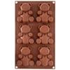 Orion Silikon Bären Kuchenform 6-fach Antihaft Backform 30x17.5x2 cm Keks Brownie Schokoladenform Flexibel Einfache Entnahme Langlebiges Backwerkzeug