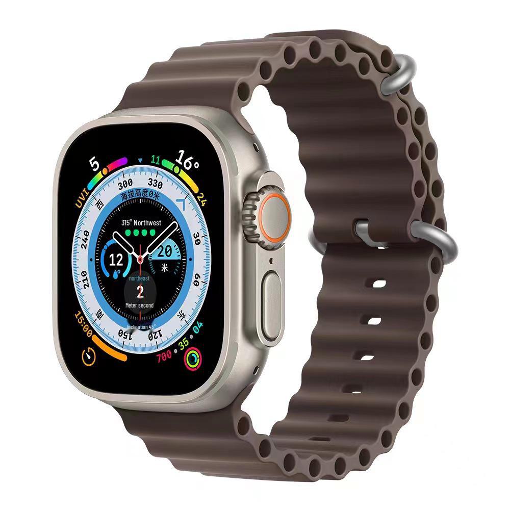 Ремешок из двухцветного силикона Apple Marine для часов 8/7/SE/Ultra Sports