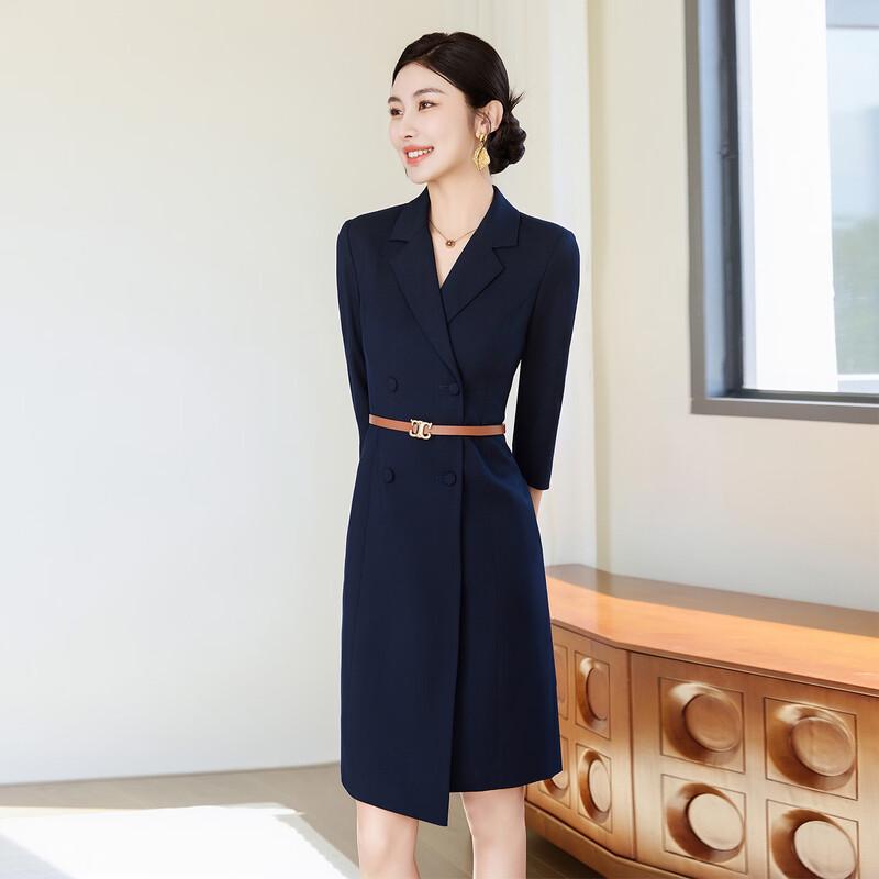 Trueman Women's Seven-Quarter Sleeve Business A-Line Dress