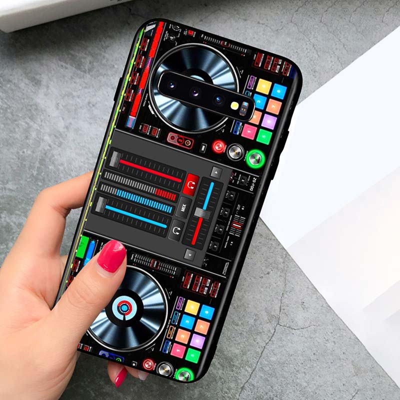 DJ Music Retro pentru Samsung Galaxy S21 Ultra Plus Note 20 10 9 8 S10 S9 S8 S7 S6 Edge Plus Husa neagra pentru telefon