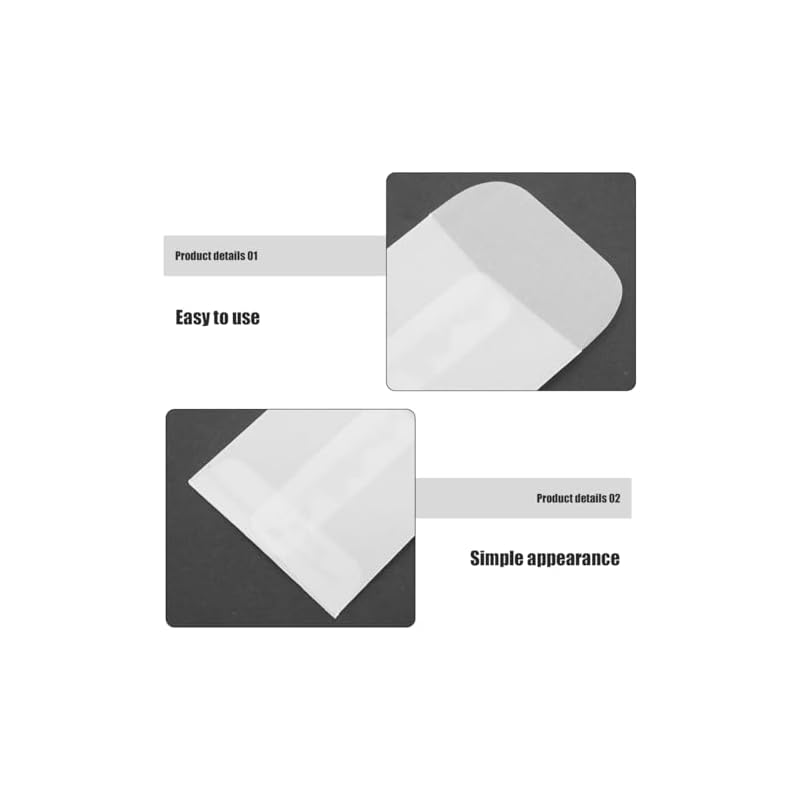 LOPUNER 50-Pack Small Storage Envelopes, Mini Coin Envelopes, Birthday Cards, Small Parts Pouches, Semi-Transparent, 5 X 5 Cm