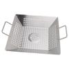 Bierdosen-Hähnchen-Pfanne Lebensmittelqualität Edelstahl Bierdosen-Hähnchen-Röstständer Halter mit 2 Griffen für Grill und Räucherofen