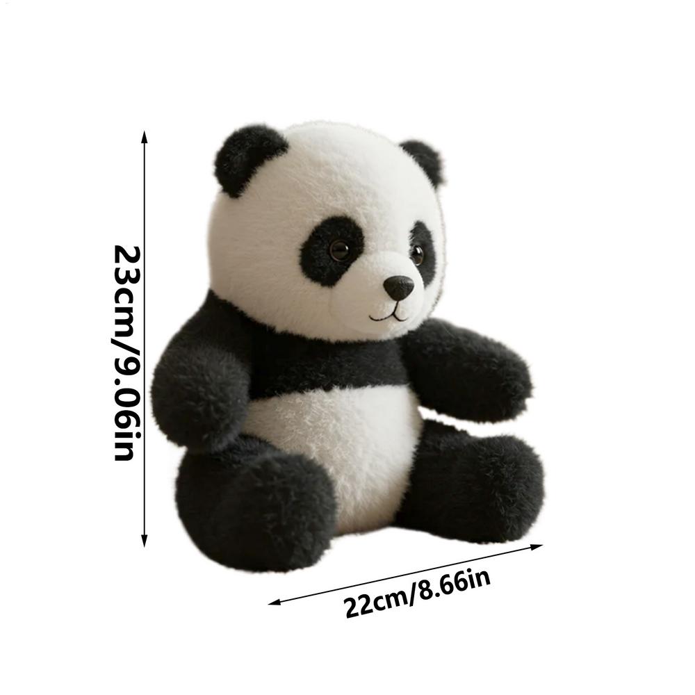 Panda Plush Doll Realistic Tabletop Pandas Plush Toy Cute Stuffed Animal Doll Collectible Home Decoration for Men Women Adults