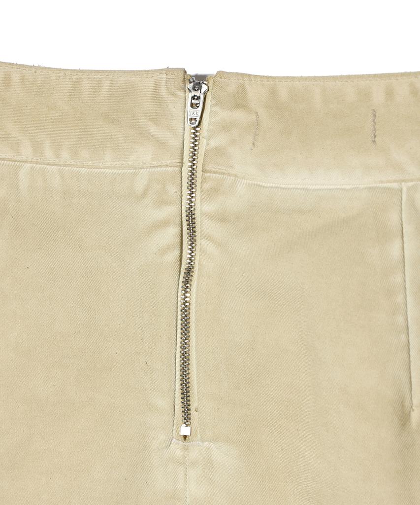 YOUHEE Cotton Pocket Mini Skirts Beige