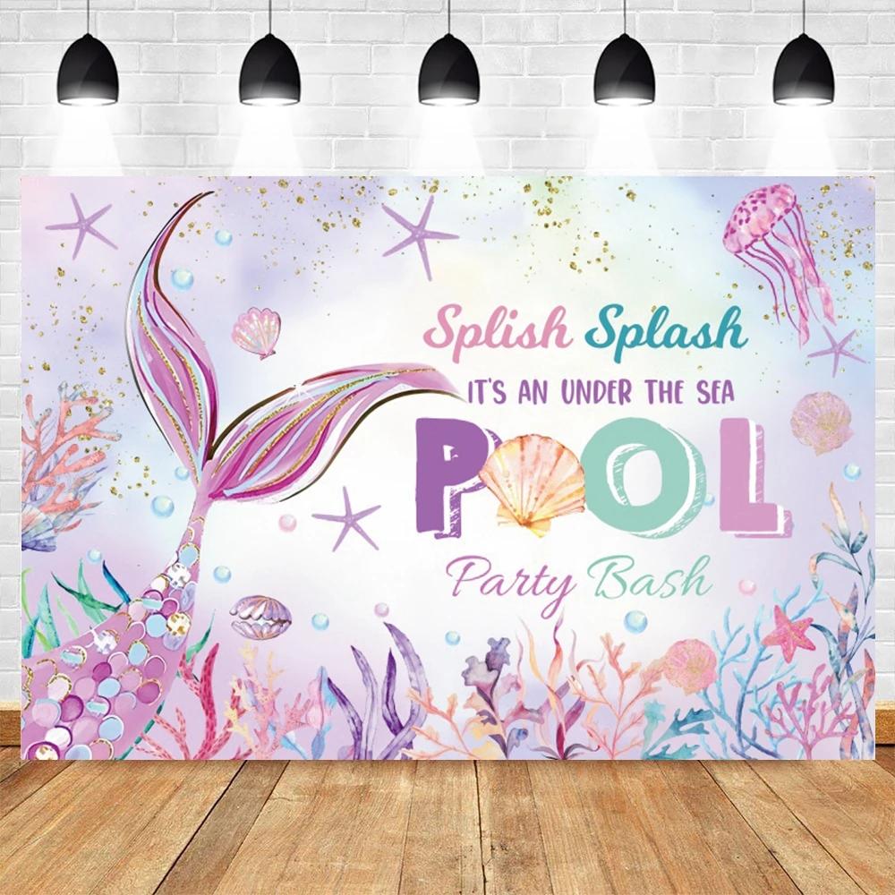 Mermaid Princess Girl Photography Background Birthday Party Decoration Background Photography Studio Photography Props