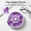 1PC Round Large-capacity Portable Rotating Medicine Box, Mini Seven-day Sorting Small Medicine Box, Portable Pill Storage Box