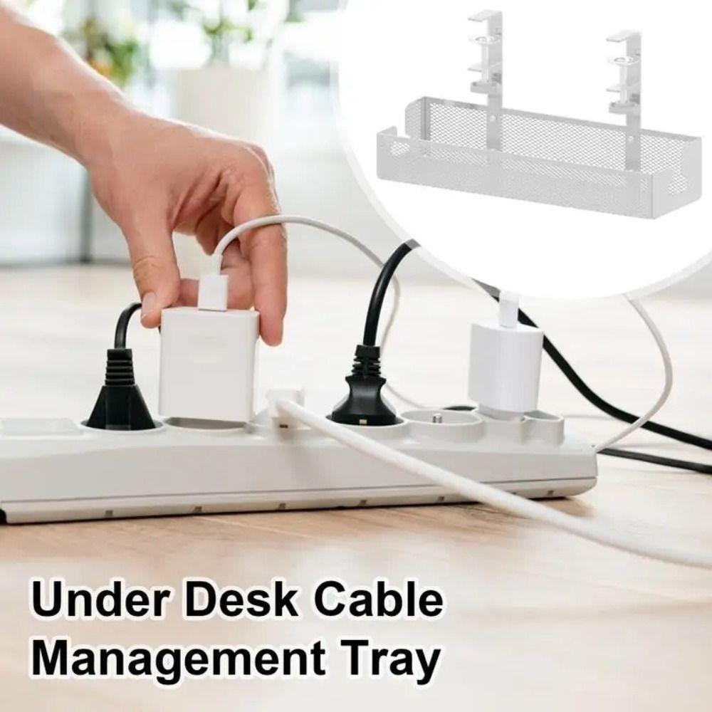 Clamp Cable Management Minimalist Socket Basket Tidy Cord Holder  Under Desk