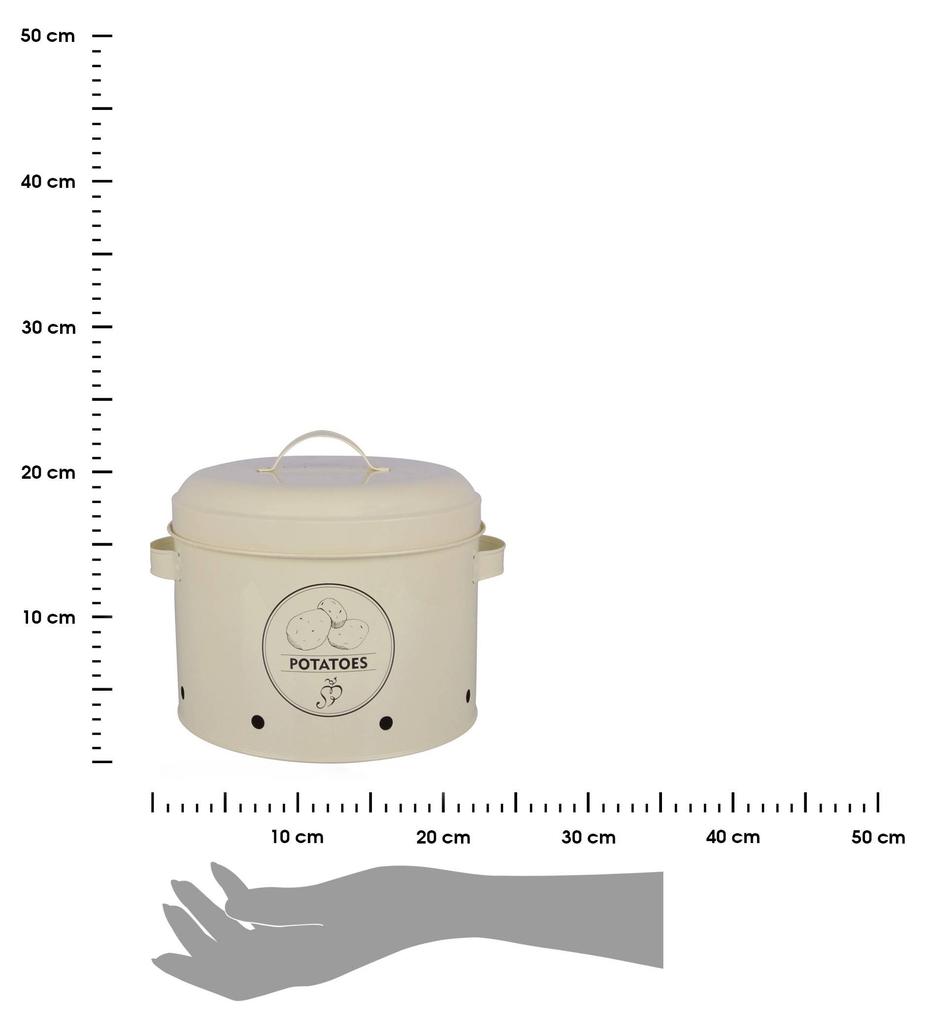 Vintage Cream Potato Container