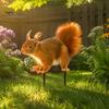 Realistic Squirrel Lawn Figurine Garden Stake, 2D Flat Acrylic Yard Art for Cute Ornament Outdoor Patio Pathway Decoration Stakes