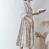 Elegant Kitchen Cooking Apron Floral Printed Cleaning Apron Waiter Extended Aprons  Baking