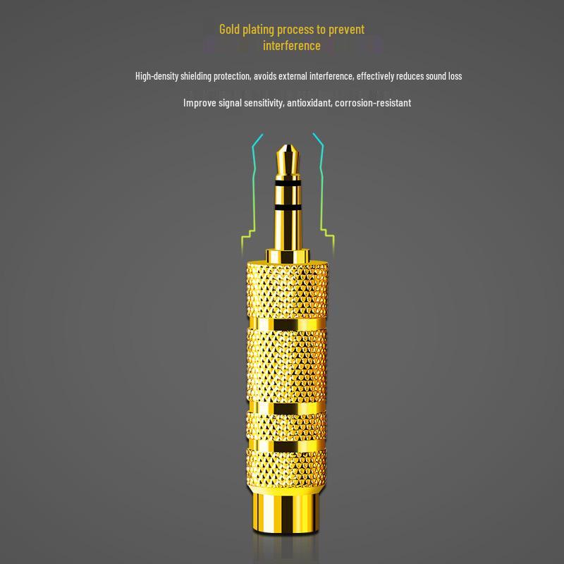 Jinghua 6.35mm to 3.5mm Male to Female Audio Adapter for Headphones, Microphone, and Speakers