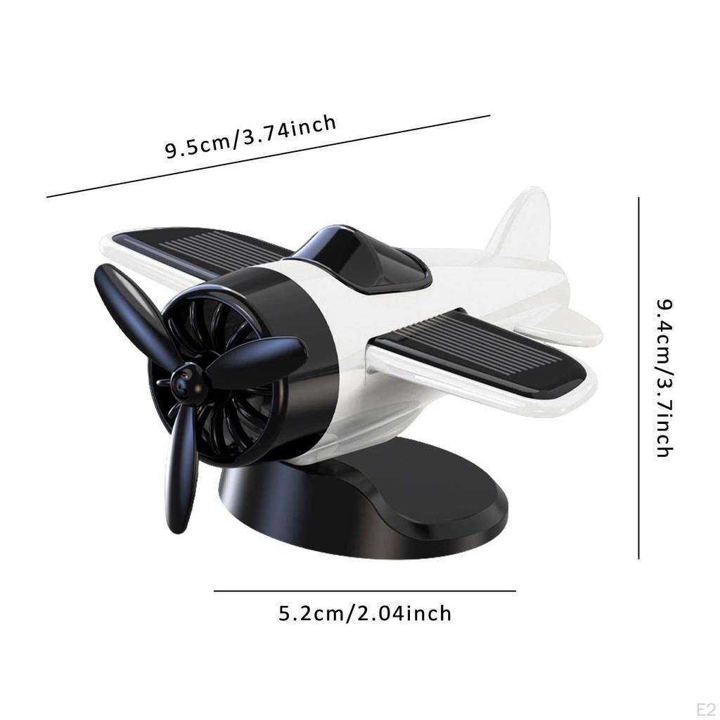 Solar Aircraft Model Car Center Decoration Decorative Mute Dashboard Ornament for Vehicle